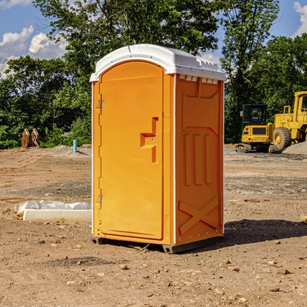 how often are the porta potties cleaned and serviced during a rental period in Merom IN